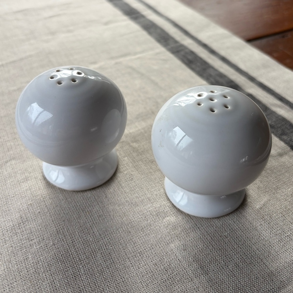 Fiestaware White Salt and Pepper Shakers